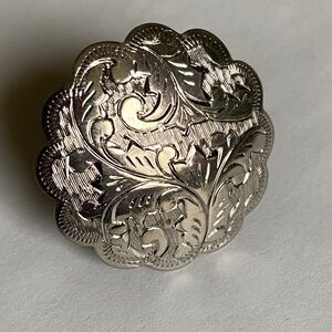 Sterling Silver Engraved Brooch